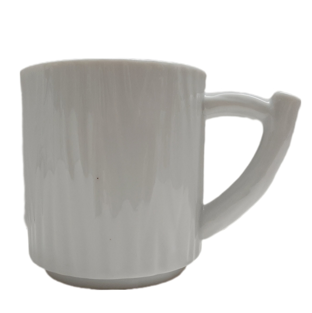 🍒4 for $20🍒 Tree Bark Wood 3D Textured Light Grey Ceramic Mug Coffee Tea Cup